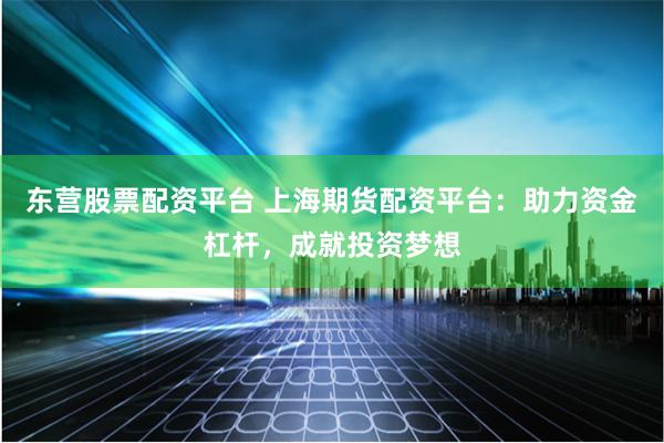 东营股票配资平台 上海期货配资平台：助力资金杠杆，成就投资梦想